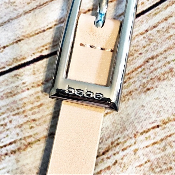 BeBe Light Pink Skinny Belt With Grommets Size L - Picture 4 of 4